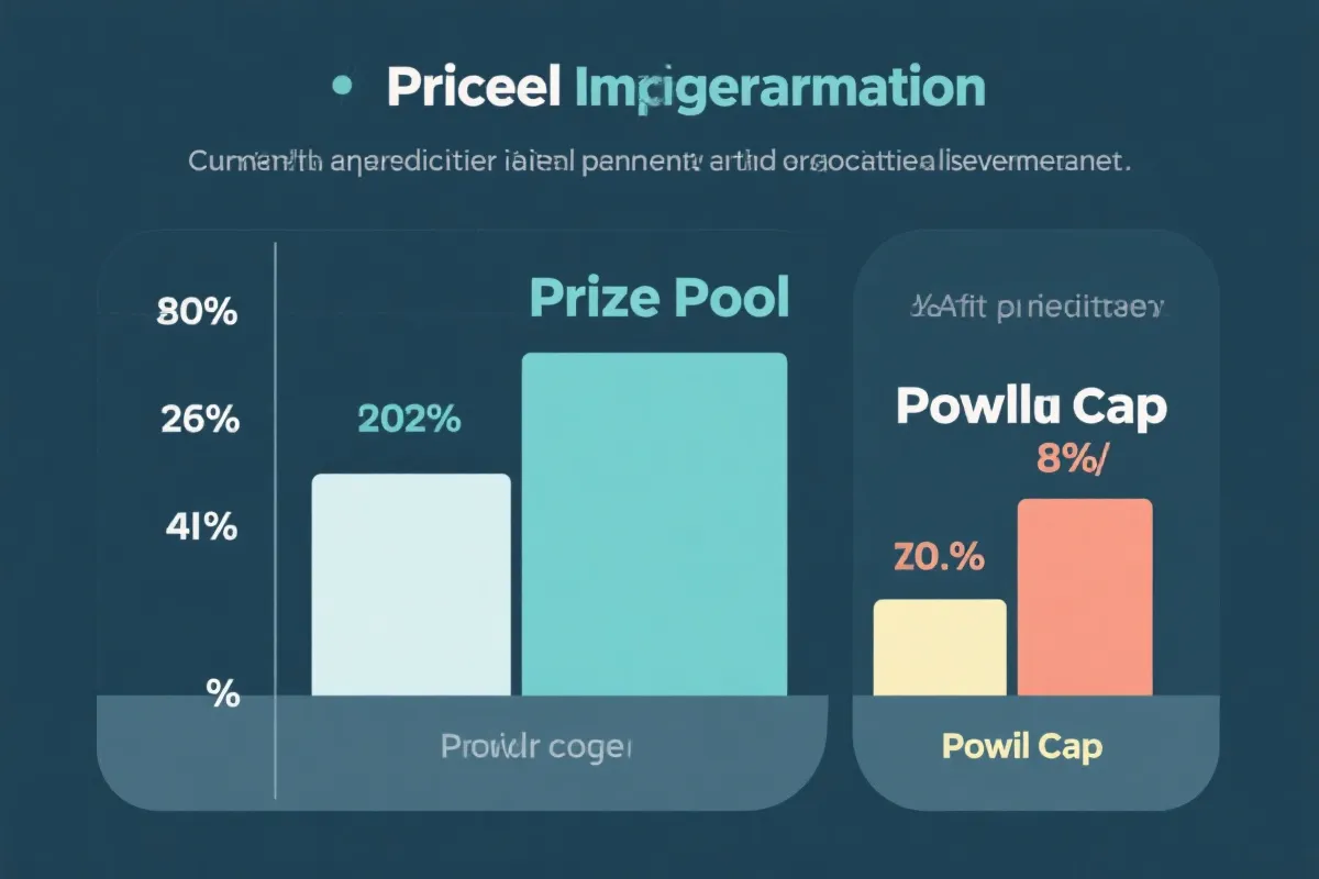 数据可视化风格的奖池与封顶示意图，说明总额分配逻辑